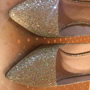 Silver, glitter new pumps